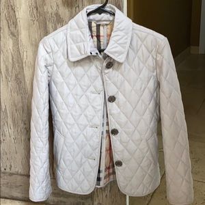 Burberry quilted jacket.